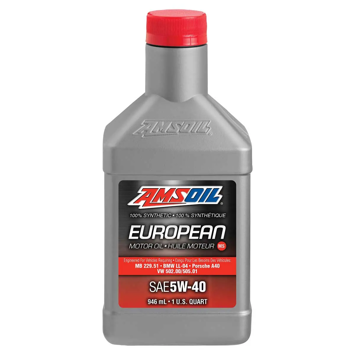 Amsoil 5W-40 Ms 100% Synthetic European Motor Oil 946 Ml Bottle 1