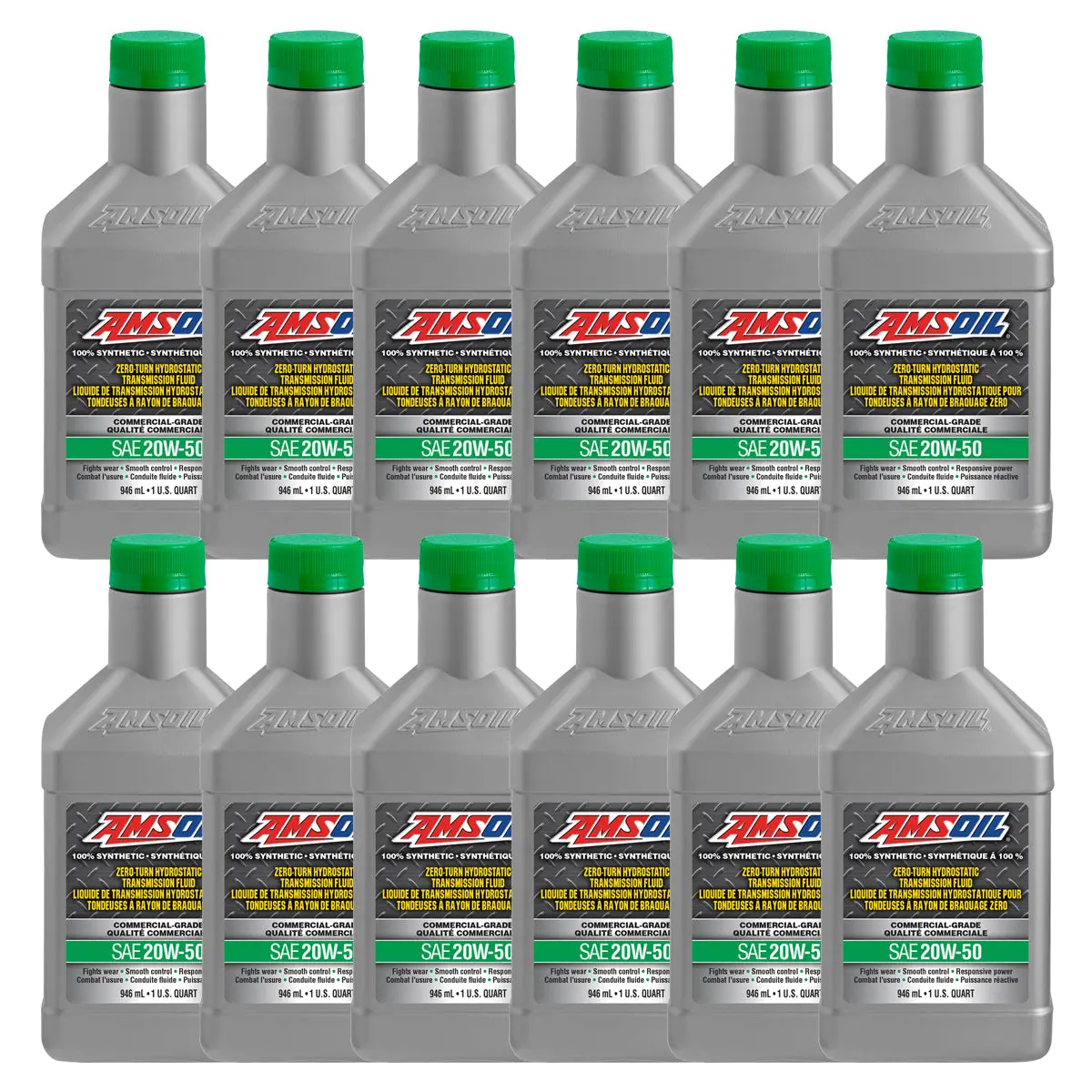 Amsoil 20W-50 100% Synthetic Hydrostatic Transmission Fluid Case Of 12 1