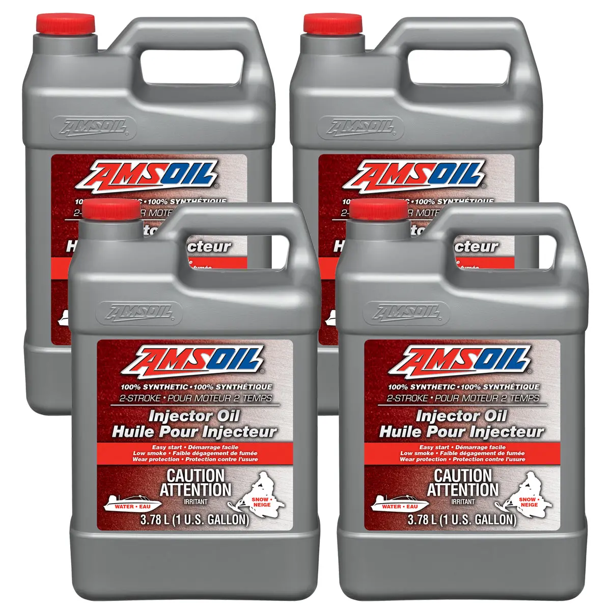 Amsoil 100% Synthetic 2-Stroke Injector Oil Case Of 4 1