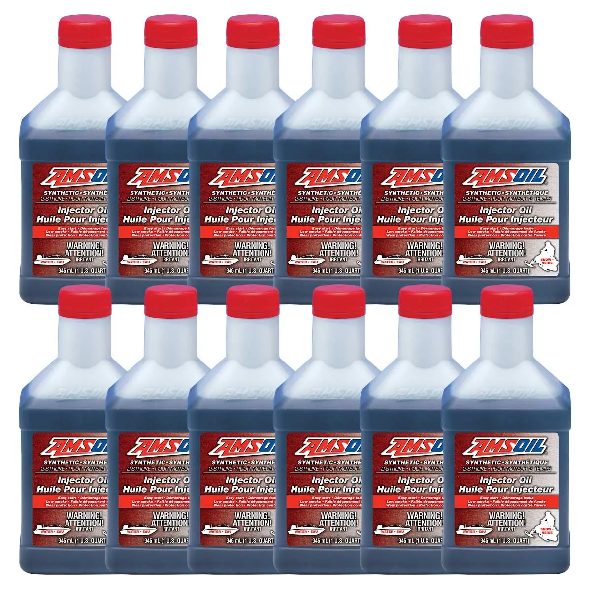 Amsoil 100% Synthetic 2-Stroke Injector Oil Case Of 12 1