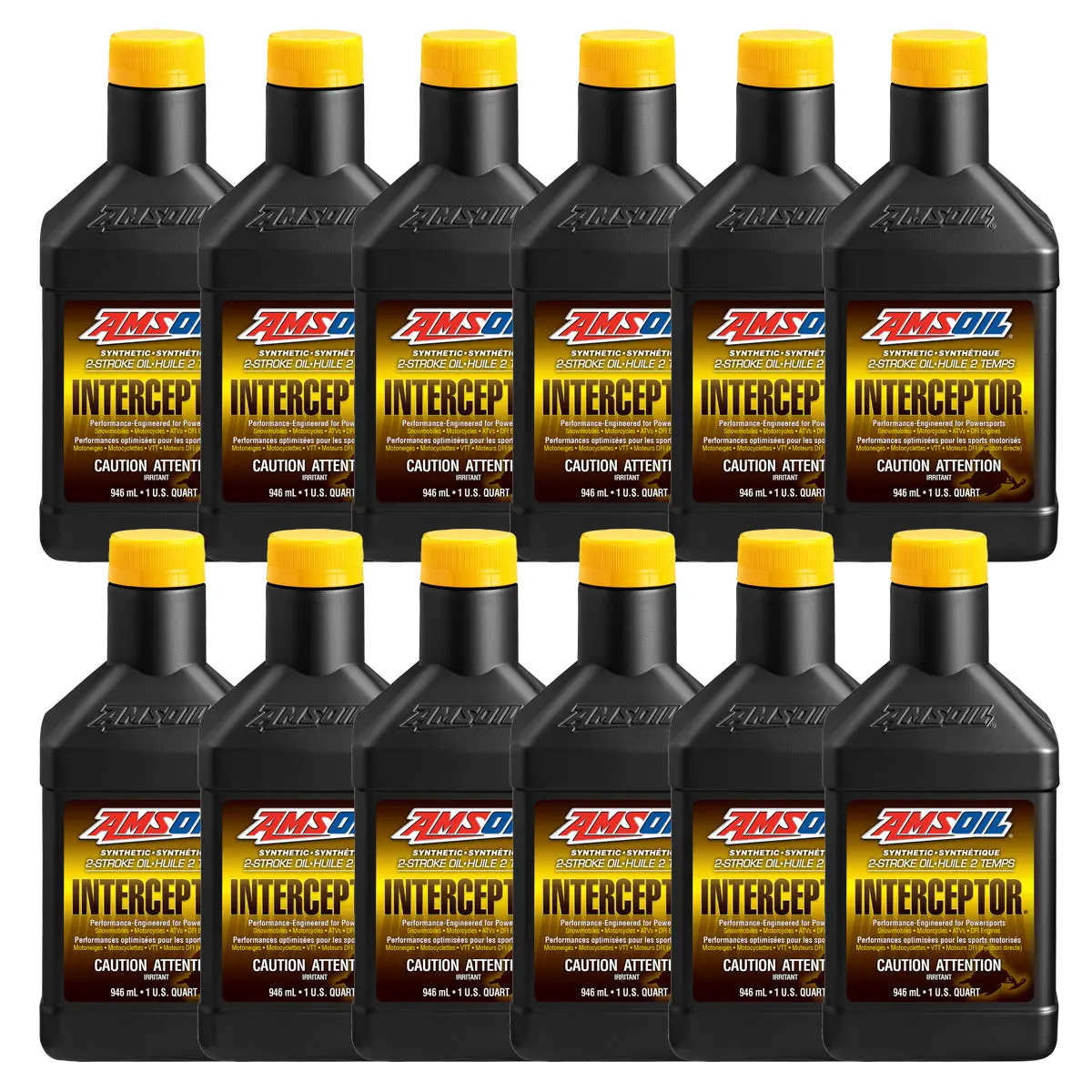 Amsoil Interceptor 100% Synthetic 2-Stroke Oil Case Of 12 1