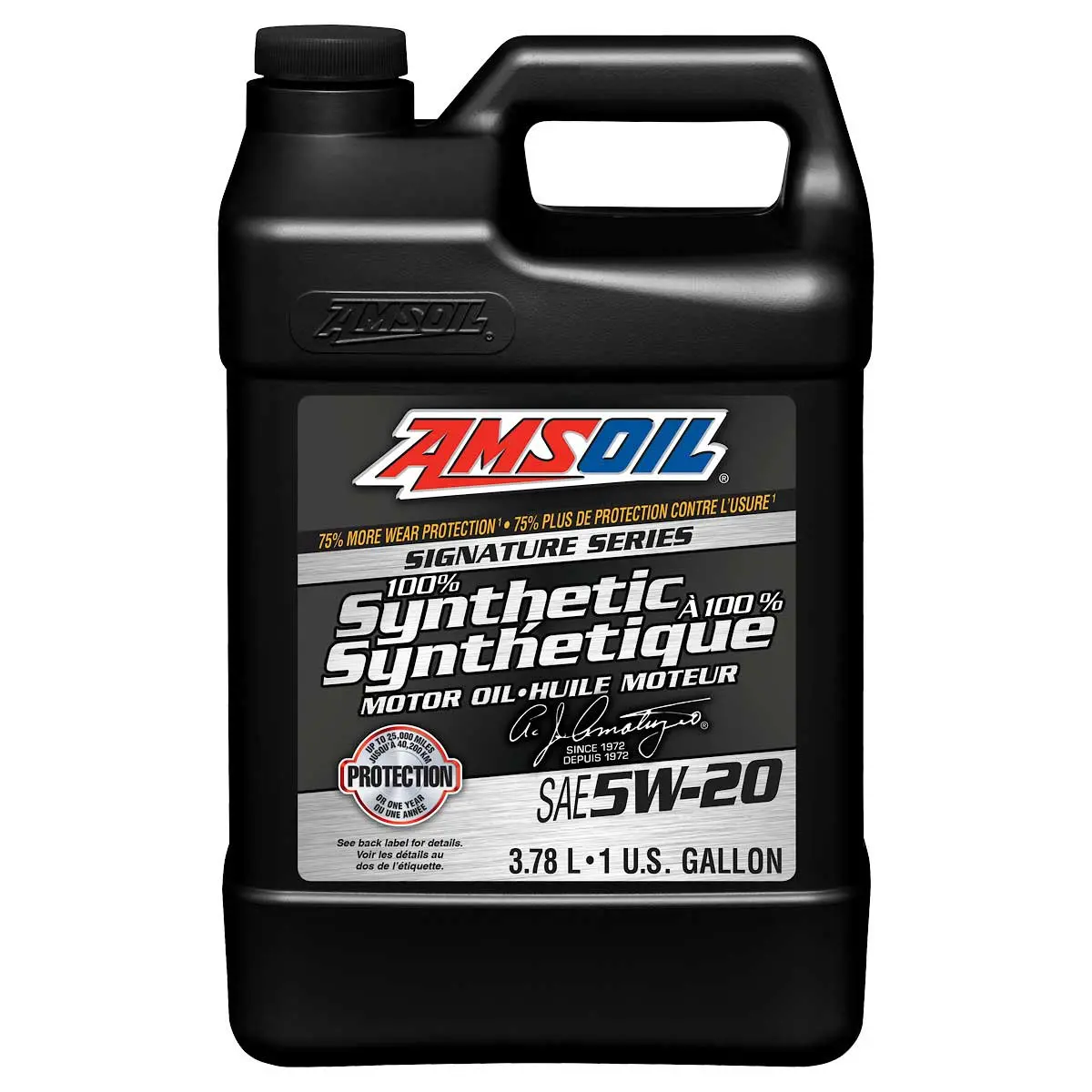 Amsoil Signature Series 5W-20 100% Synthetic Motor Oil 3.78 Liter Jug 1