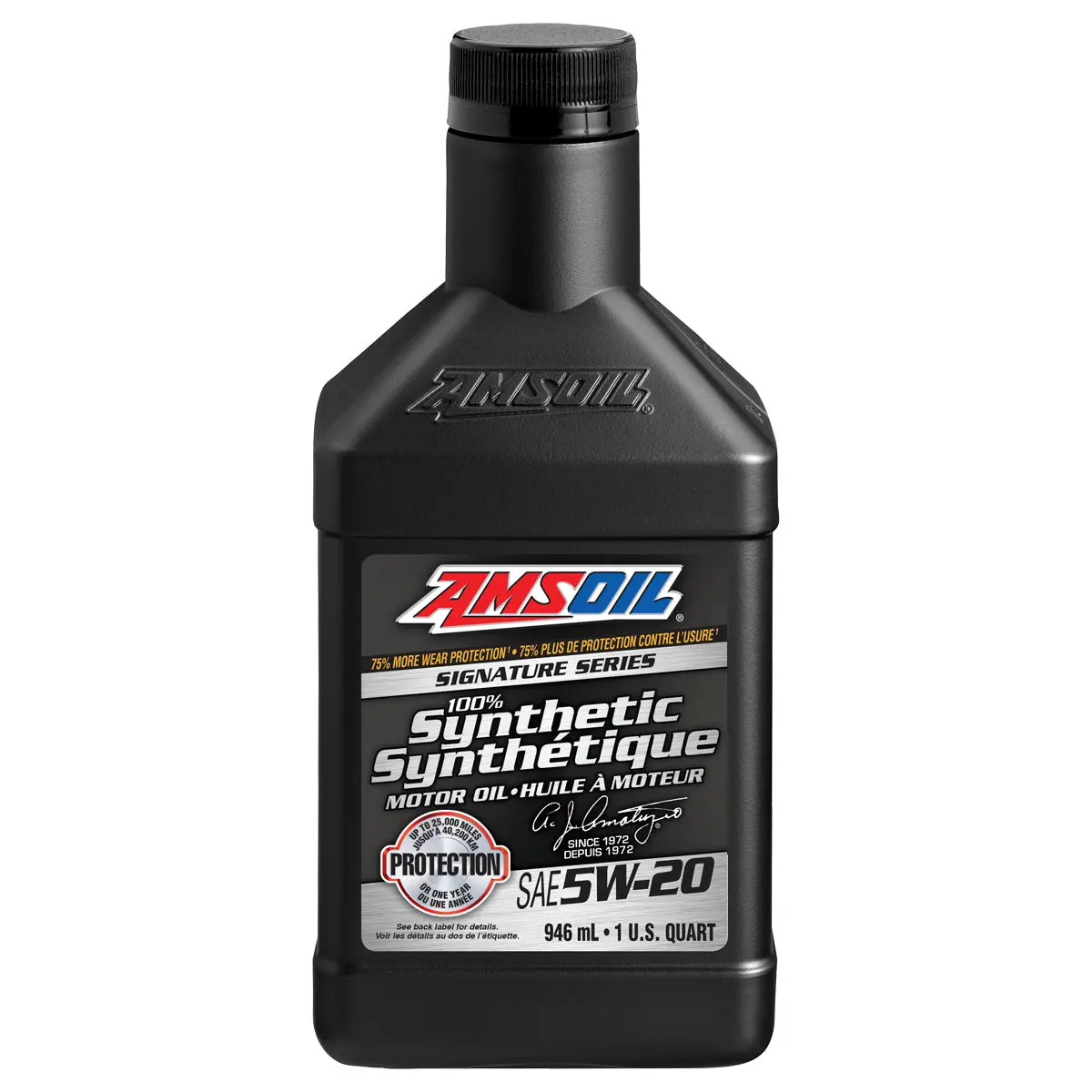 Amsoil Signature Series 5W-20 100% Synthetic Motor Oil 946 Ml Bottle 1