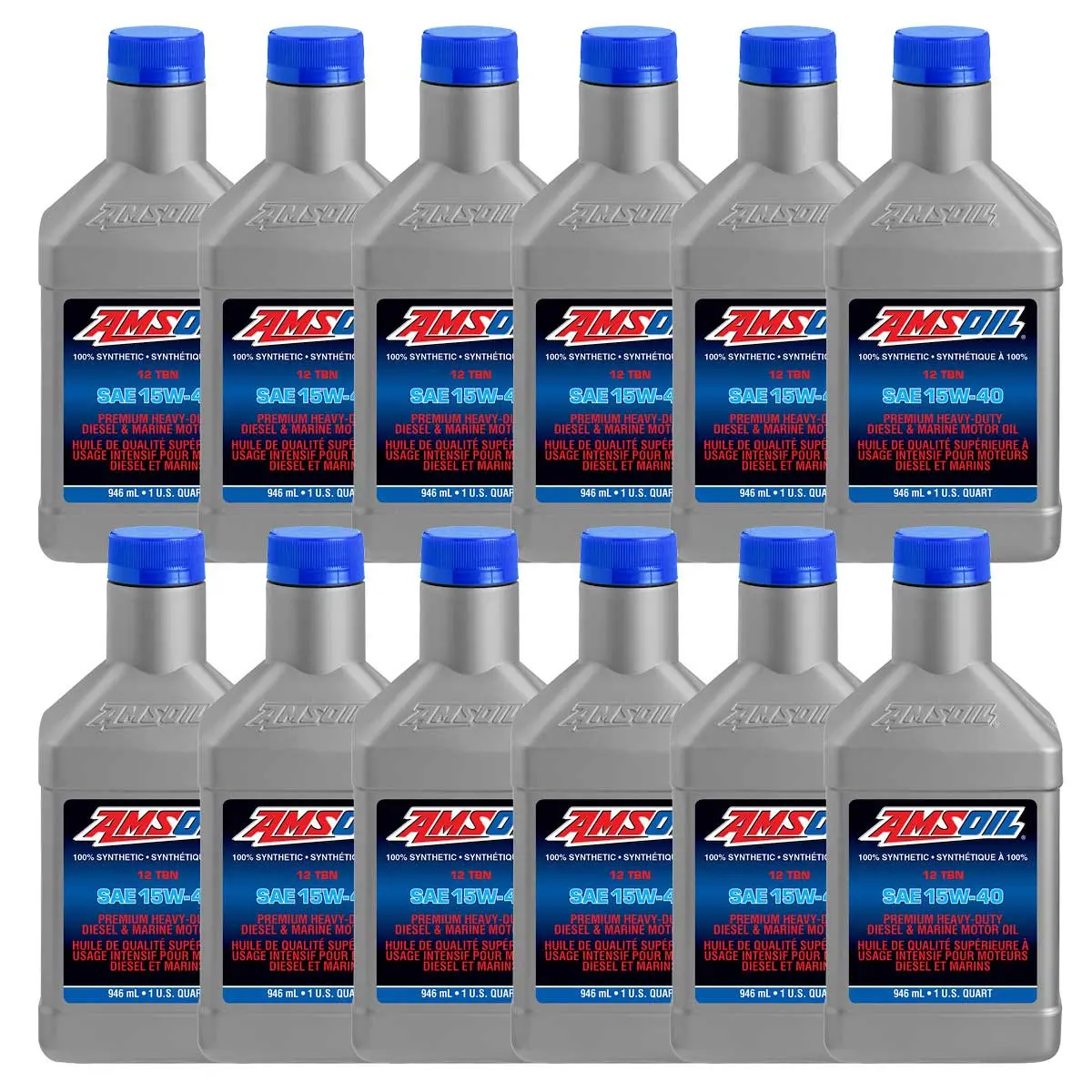 Amsoil 15W-40 Heavy-Duty Diesel And Marine Oil Case Of 12 1