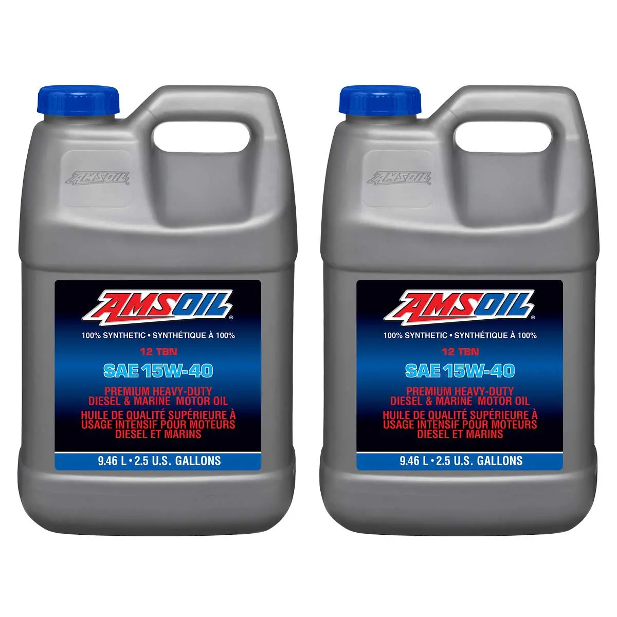 Amsoil 15W-40 Heavy-Duty Diesel And Marine Oil Case Of 2 1