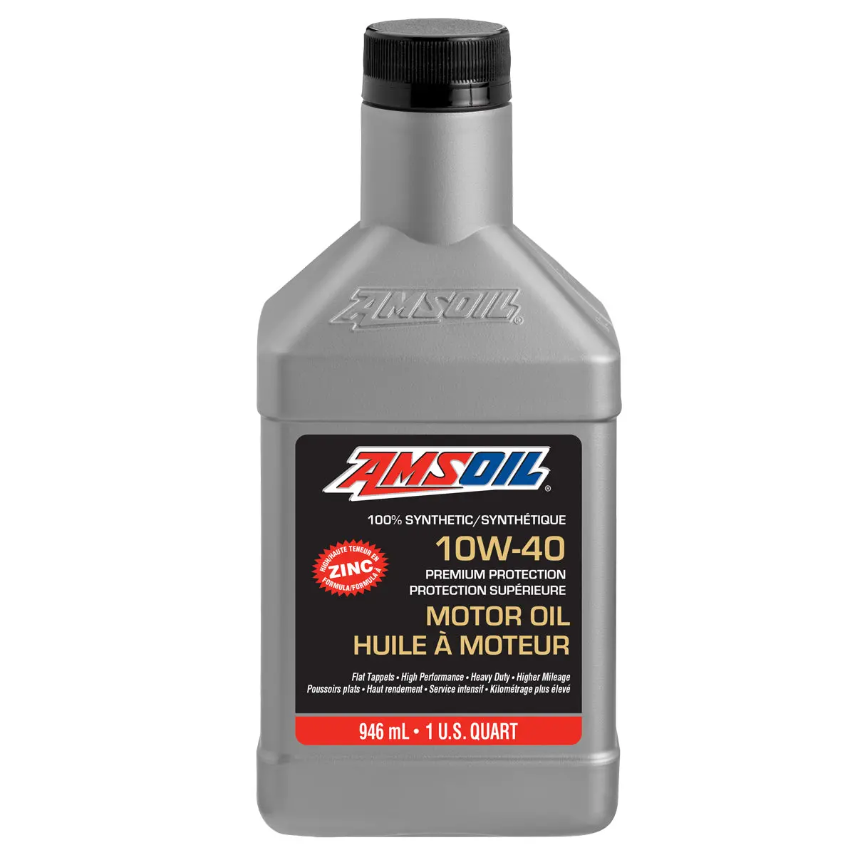 Amsoil Premium Protection 10W-40 100% Synthetic Motor Oil 946 Ml Bottle 1