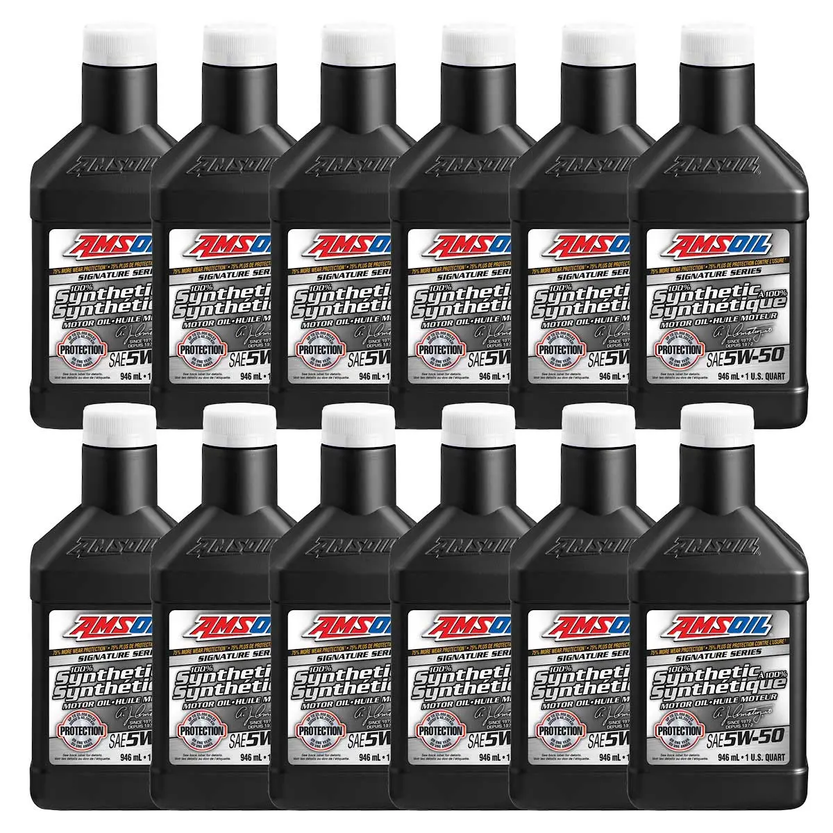 Amsoil Signature Series 5W-50 100% Synthetic Motor Oil Case Of 12 1