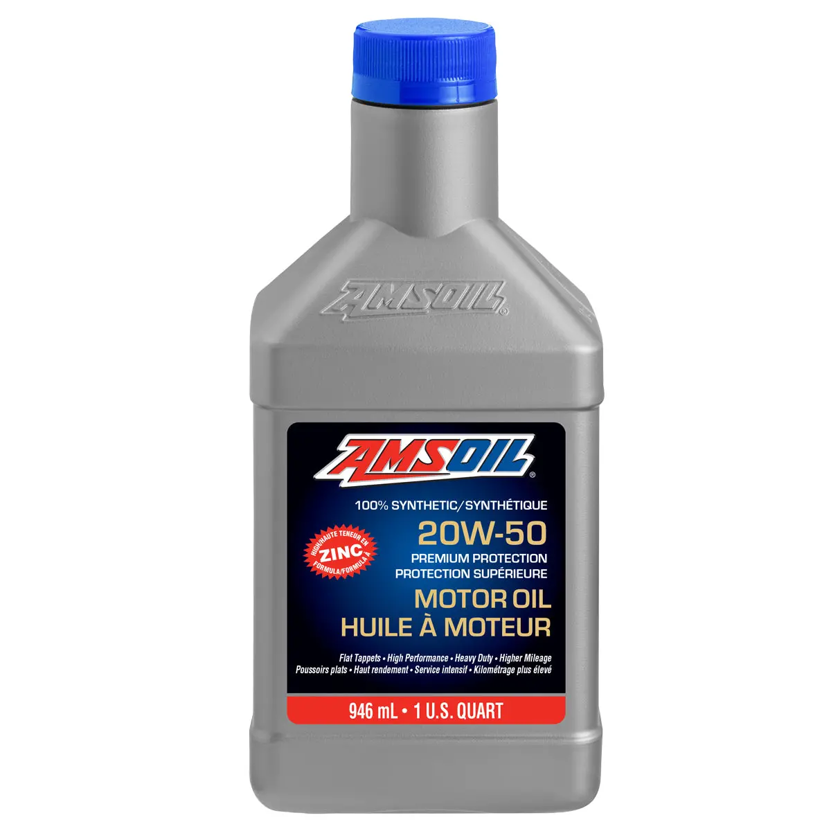 Amsoil Premium Protection 20W-50 100% Synthetic Motor Oil 946 Ml Bottle 1