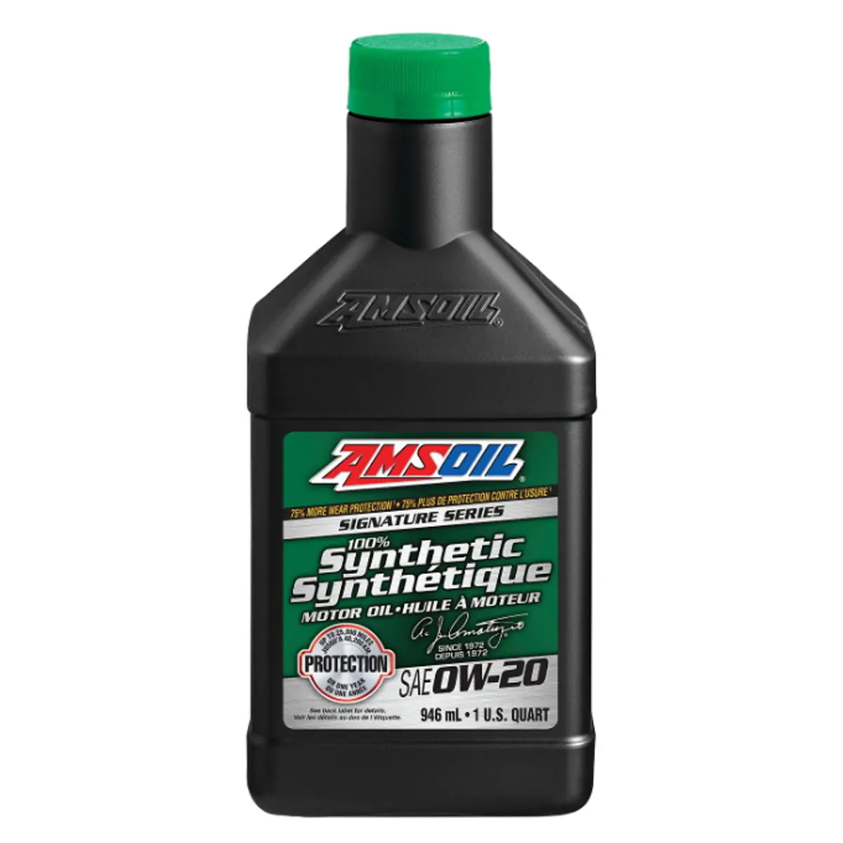 Amsoil Signature Series 0W-20 100% Synthetic Motor Oil 946 Ml Bottle 1