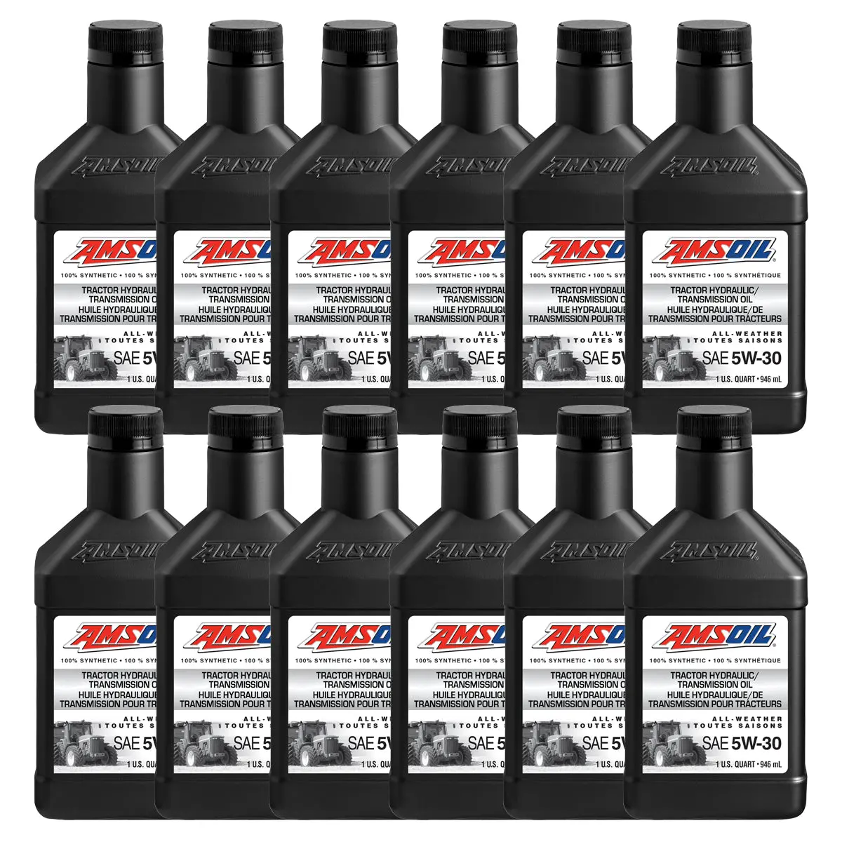 Amsoil 5W-30 100% Synthetic Tractor Hydraulic/Transmission Oil Case Of 12 1
