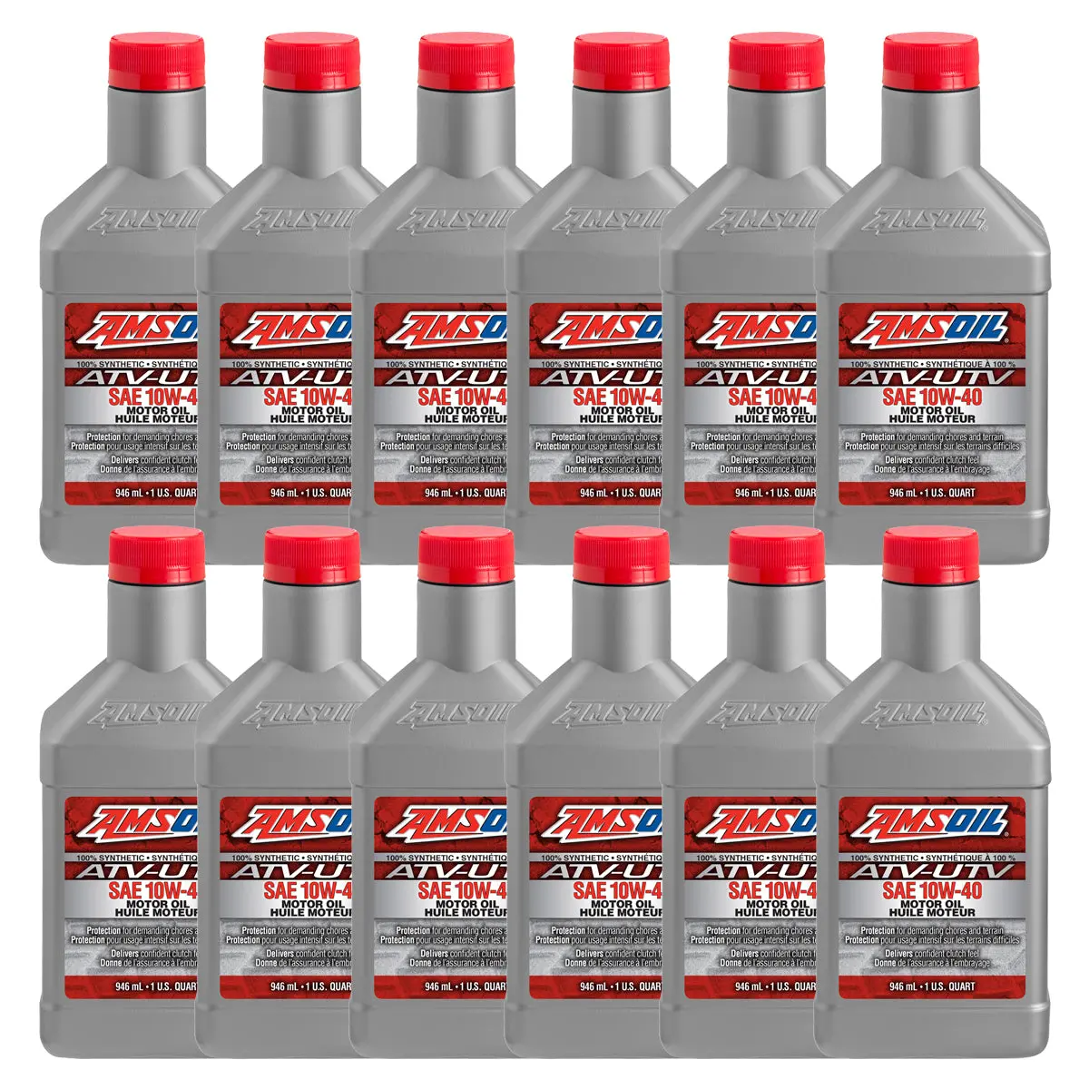 Amsoil 10W-40 100% Synthetic Atv/Utv Motor Oil Case Of 12 1