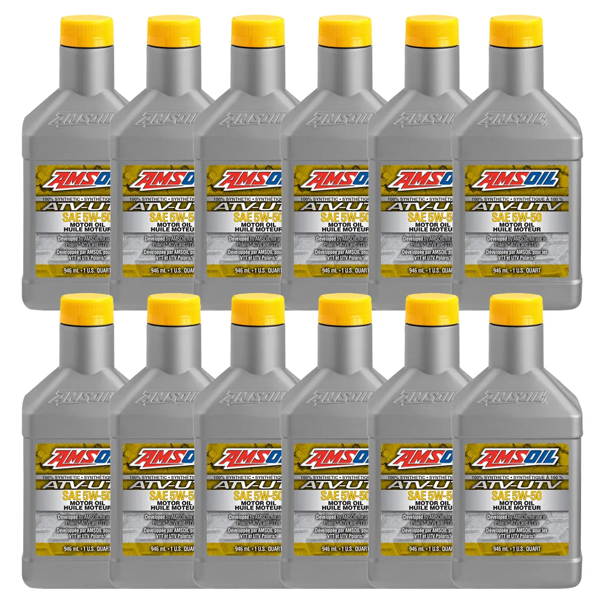 Amsoil 5W-50 100% Synthetic Atv/Utv Motor Oil Case Of 12 1