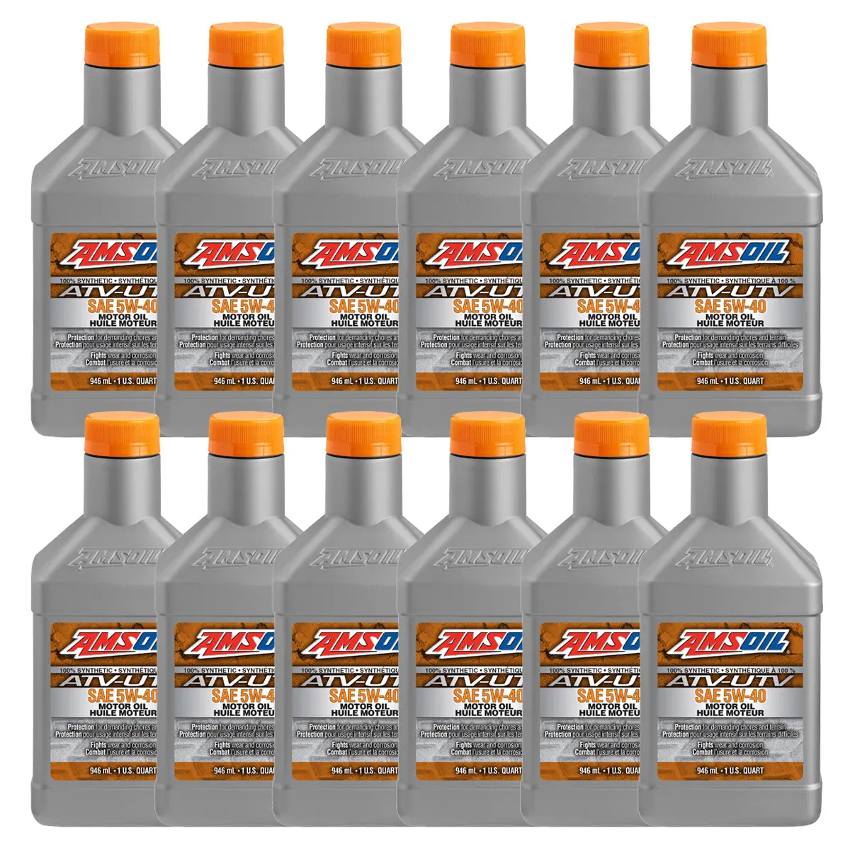 Amsoil 5W-40 100% Synthetic Atv/Utv Motor Oil Case Of 12 1