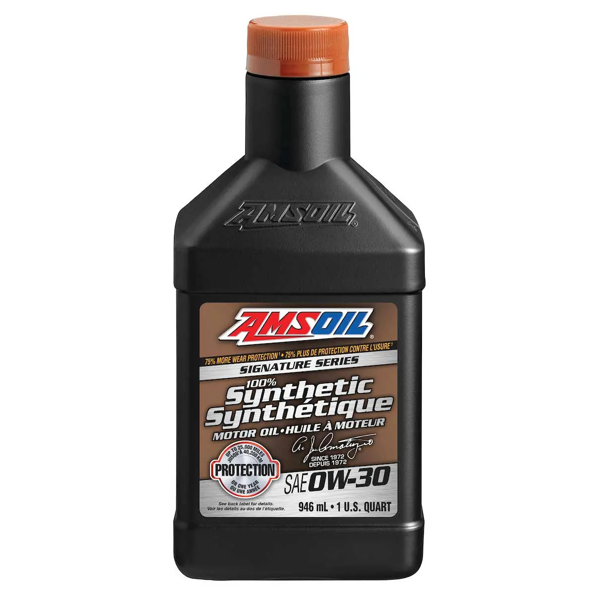 Amsoil Signature Series 0W-30 100% Synthetic Motor Oil 946 Ml Bottle 1