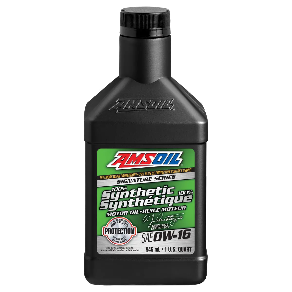 Amsoil Signature Series 0W-16 100% Synthetic Motor Oil 946 Ml Bottle 1