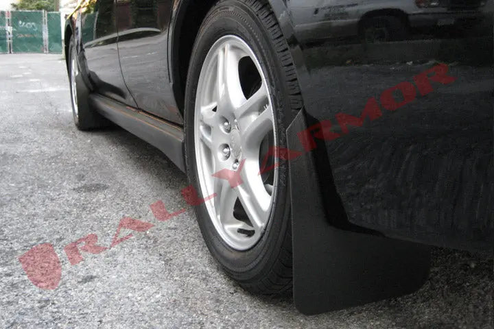 Rally Armor 02-07 Subaru Wrx/Sti/Rs/2.5I (Wagons Req. Mod.) Basic Black Mud Flap W/Black Logo 1