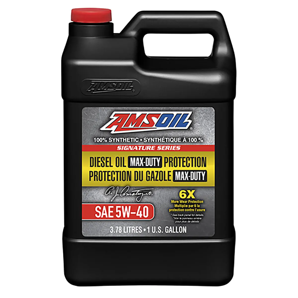 Amsoil Signature Series 5W-40 100% Synthetic Max-Duty Diesel Oil 3.78 Liter Jug 1