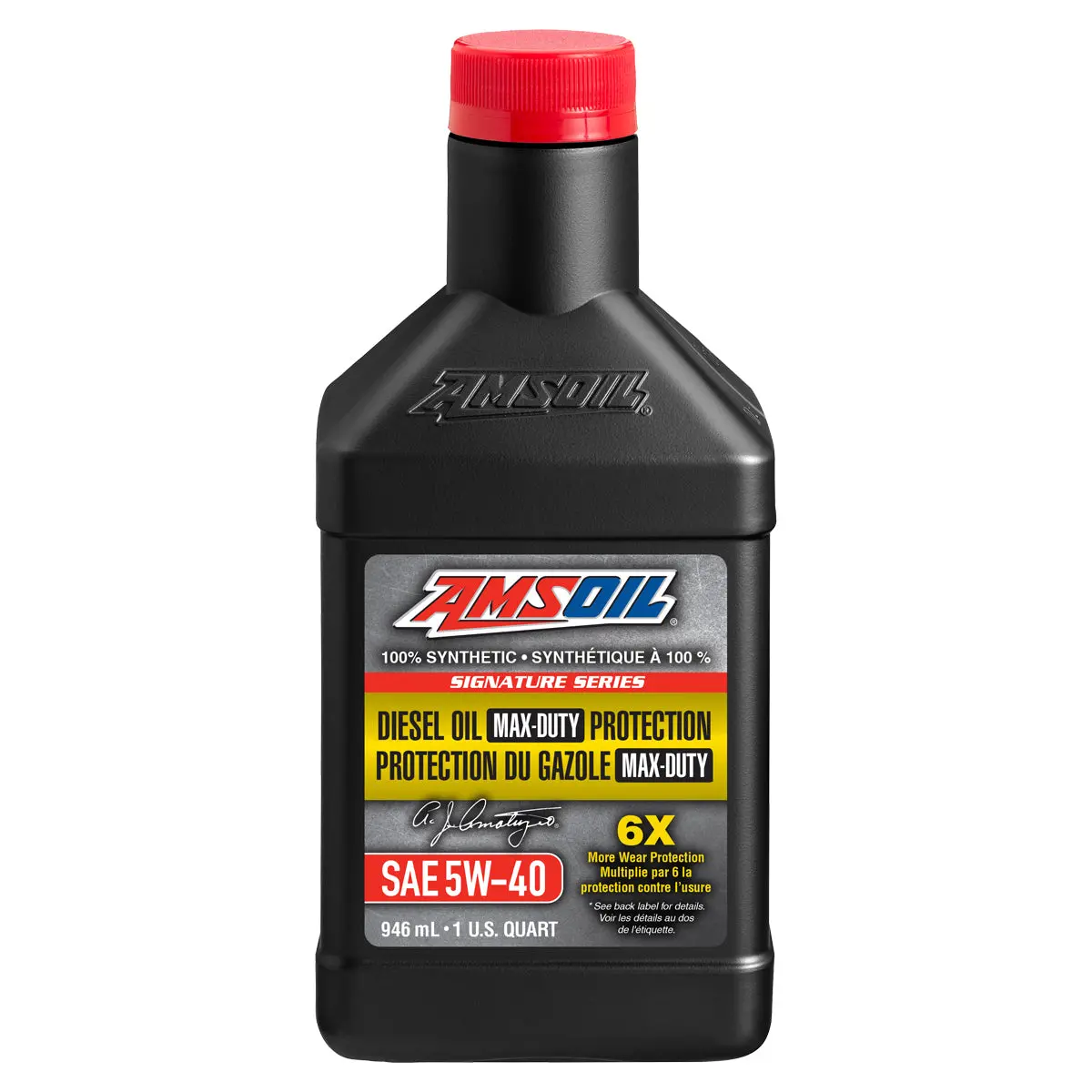 Amsoil Signature Series 5W-40 100% Synthetic Max-Duty Diesel Oil 946 Ml Bottle 1