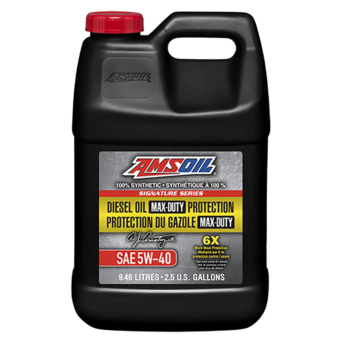 Amsoil Signature Series 5W-40 100% Synthetic Max-Duty Diesel Oil 9.46 Liter Jug 1