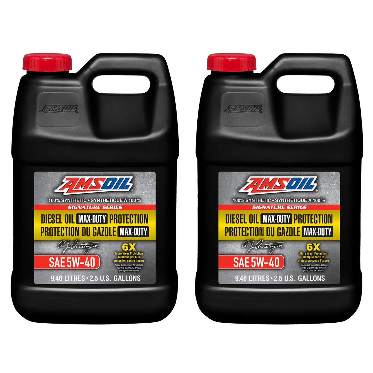 Amsoil Signature Series 5W-40 100% Synthetic Max-Duty Diesel Oil Case Of 2 1