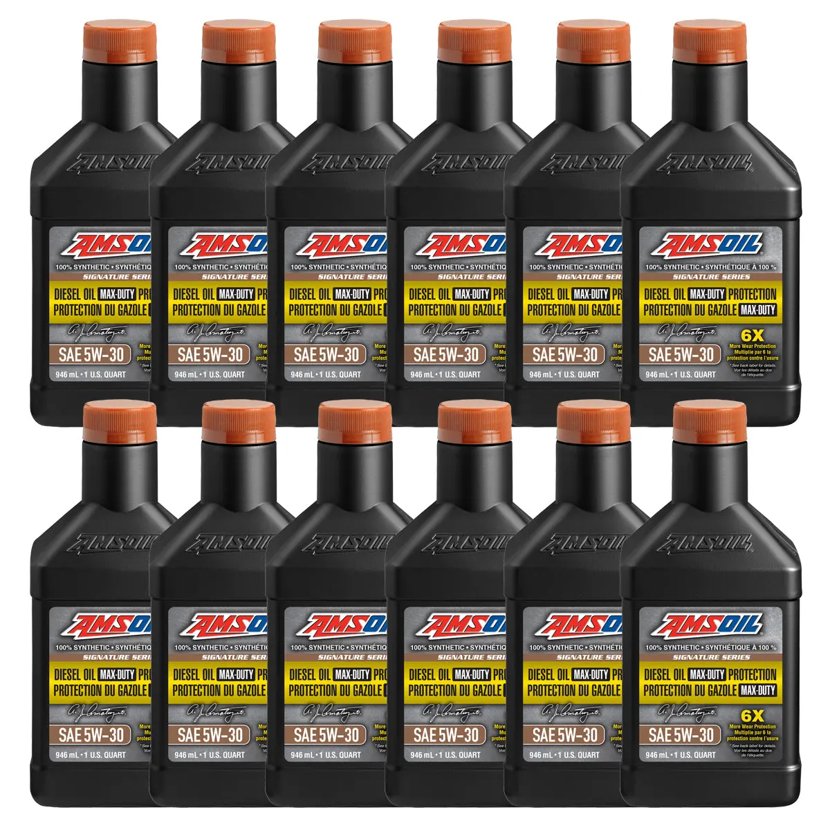 Amsoil Signature Series 5W-30 100% Synthetic Max-Duty Diesel Oil Case Of 12 1