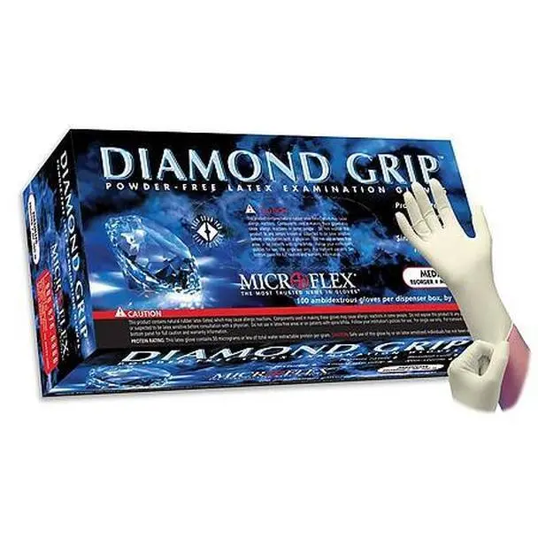 Microflex Diamond Grip Latex Gloves Large 1