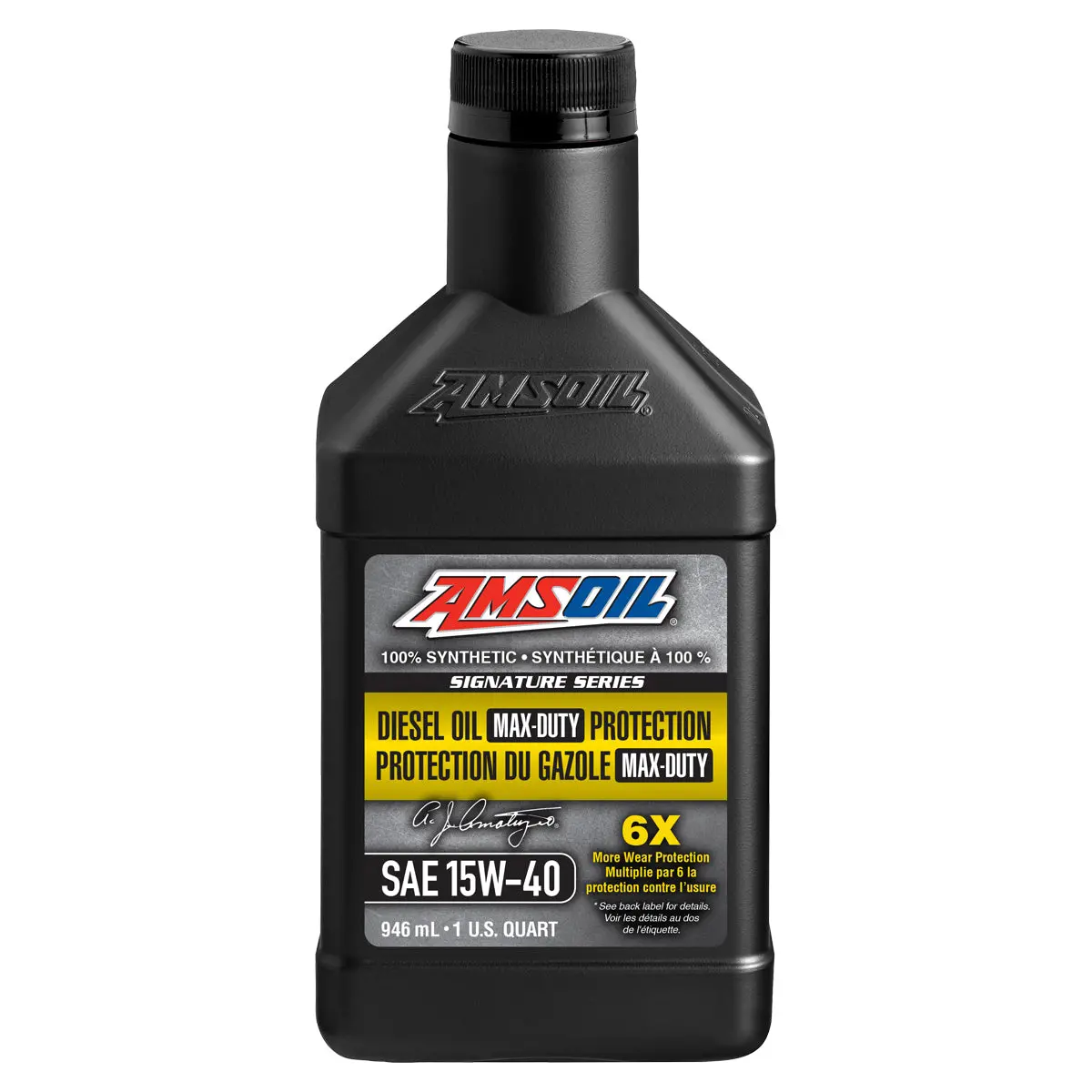 Amsoil Signature Series 15W-40 100% Synthetic Max-Duty Diesel Oil 946 Ml Bottle 1