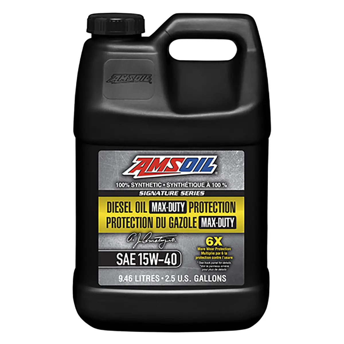 Amsoil Signature Series 15W-40 100% Synthetic Max-Duty Diesel Oil 9.46 Liter Jug 1
