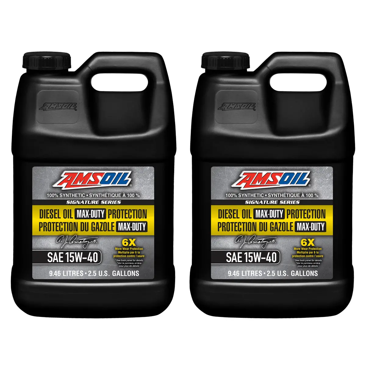 Amsoil Signature Series 15W-40 100% Synthetic Max-Duty Diesel Oil Case Of 2 1