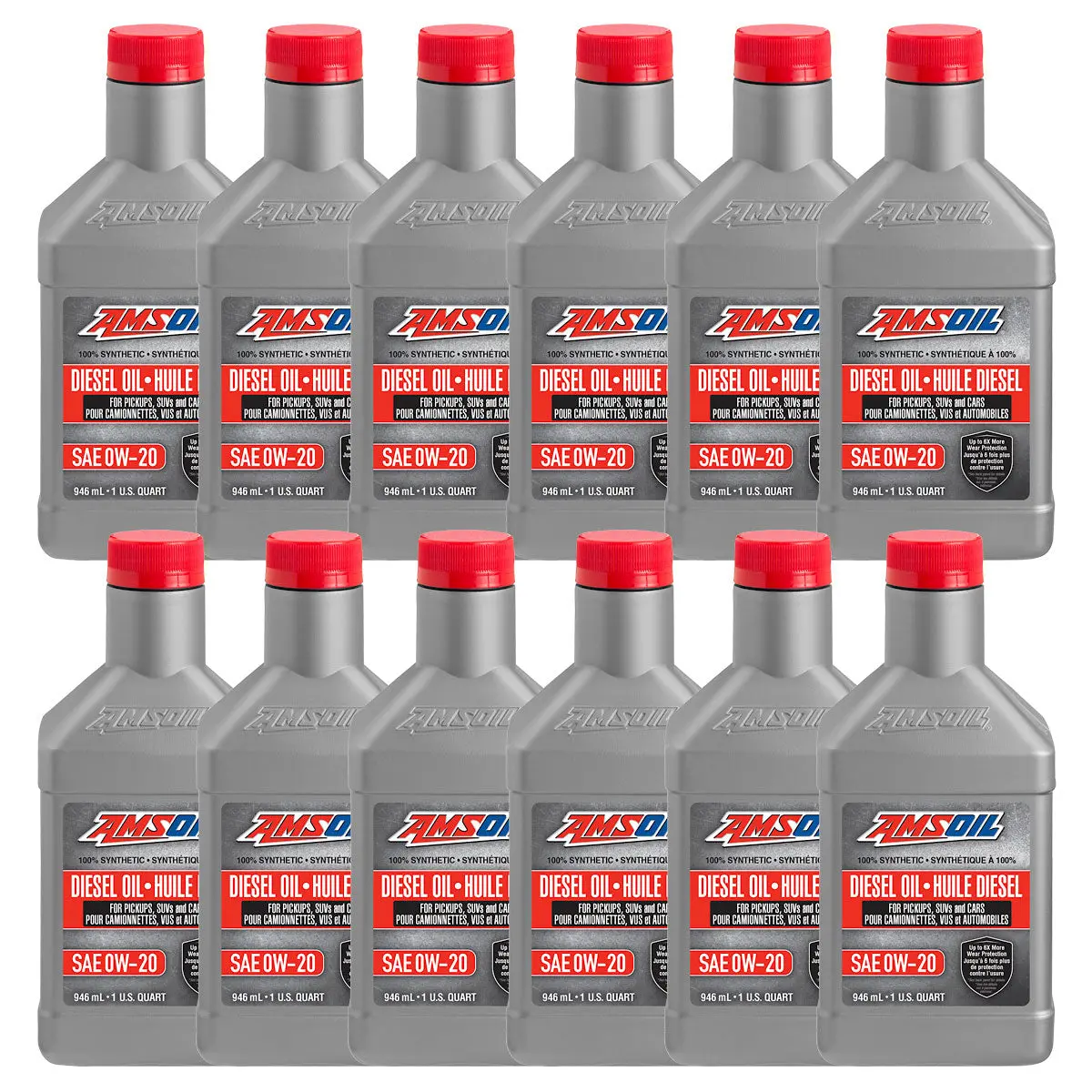 Amsoil 0W-20 100% Synthetic Diesel Oil Case Of 12 1