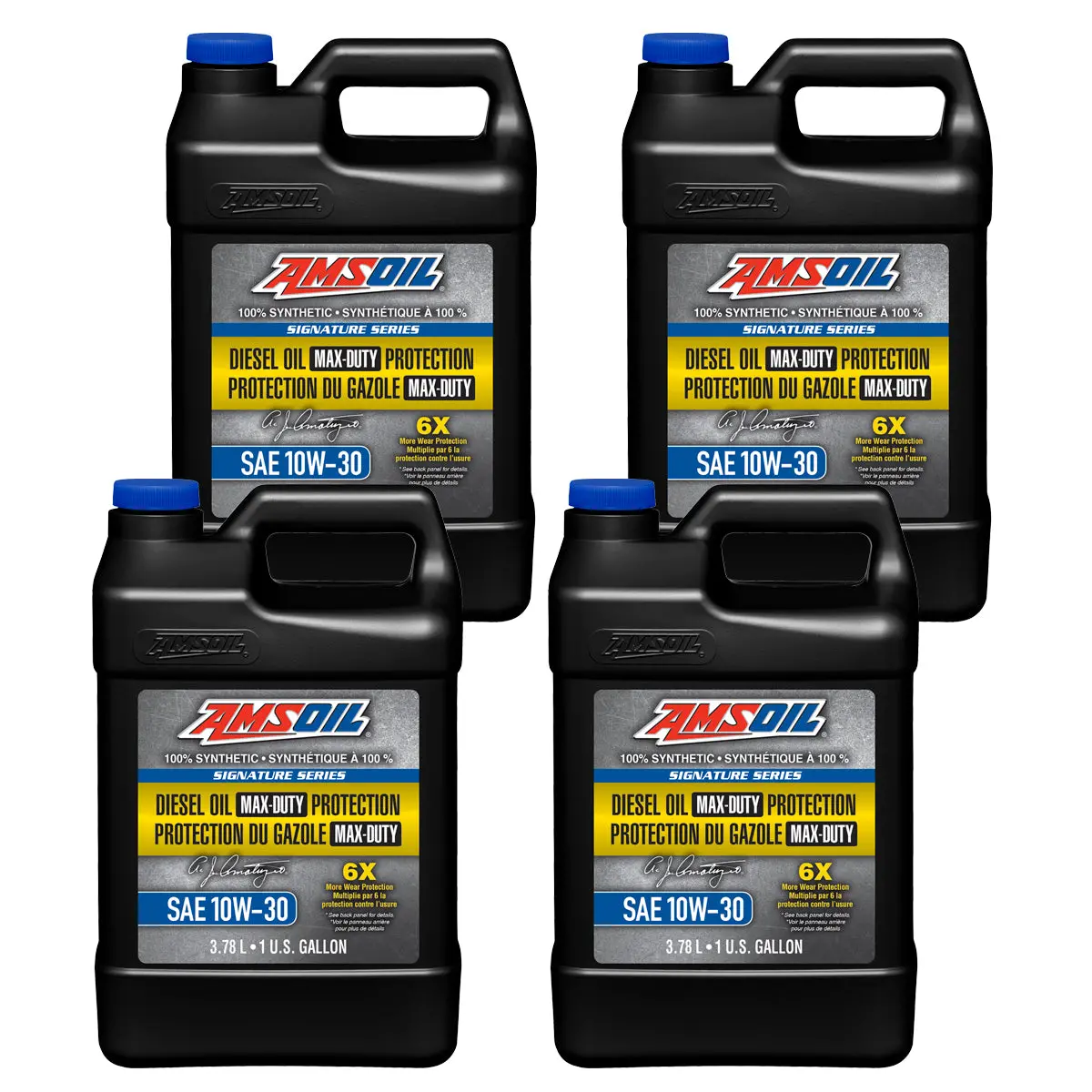 Amsoil Signature Series 10W-30 100% Synthetic Max-Duty Diesel Oil Case Of 4 1