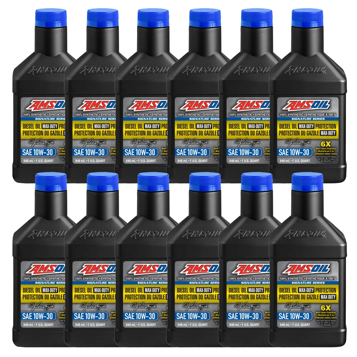 Amsoil Signature Series 10W-30 100% Synthetic Max-Duty Diesel Oil Case Of 12 1