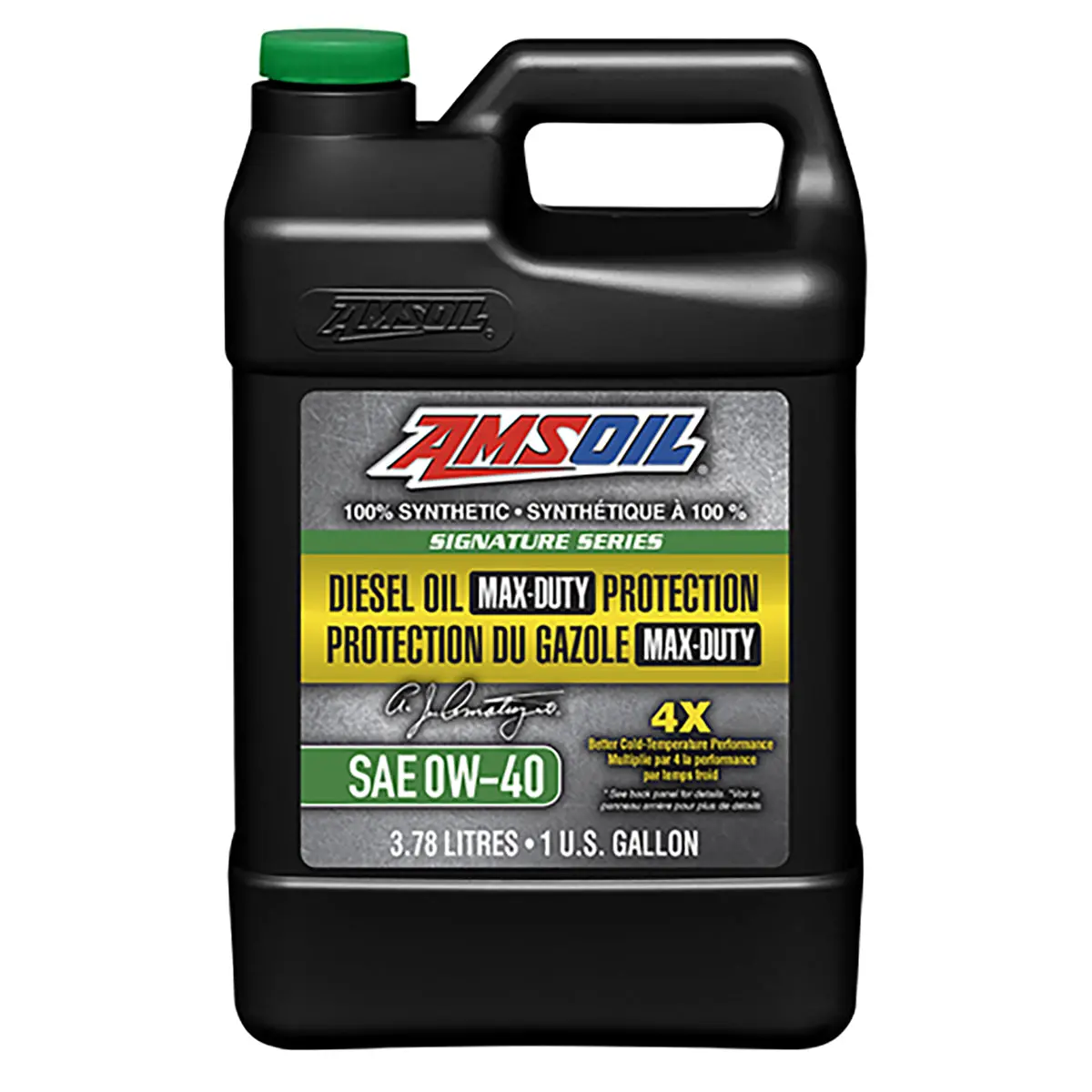 Amsoil Signature Series 0W-40 100% Synthetic Max-Duty Diesel Oil 3.78 Liter Jug 1