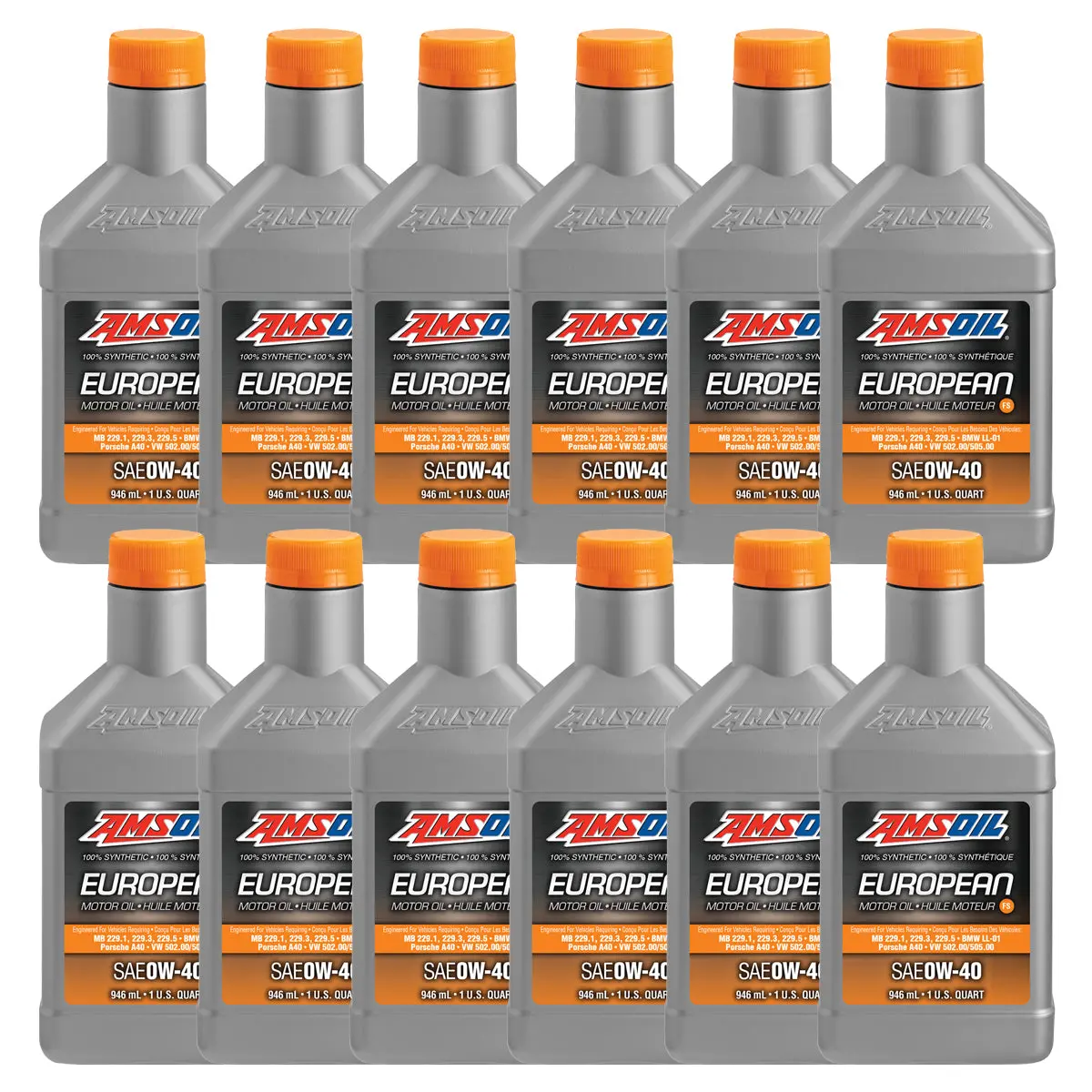 Amsoil 0W-40 Fs 100% Synthetic European Motor Oil Case Of 12 1