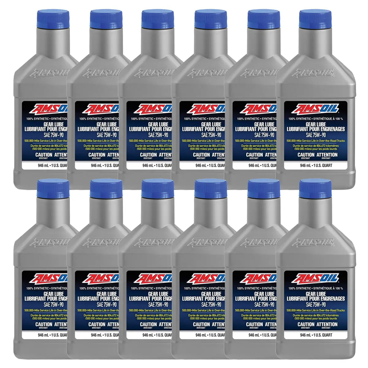 Amsoil 75W-90 Long Life 100% Synthetic Gear Lube Case Of 12 1
