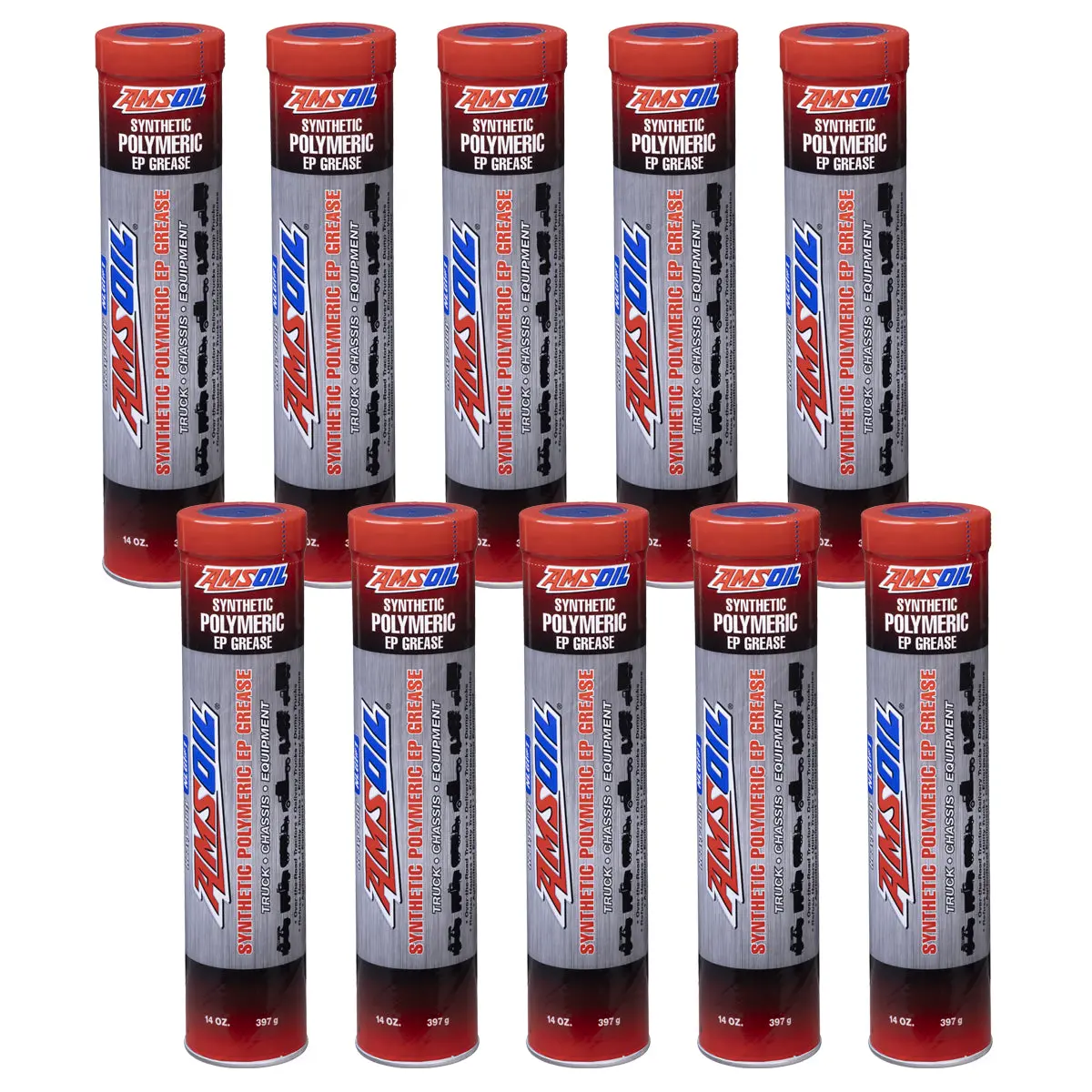 Amsoil Nlgi #1 Synthetic Polymeric Truck, Chassis And Equipment Grease Case Of 10 1