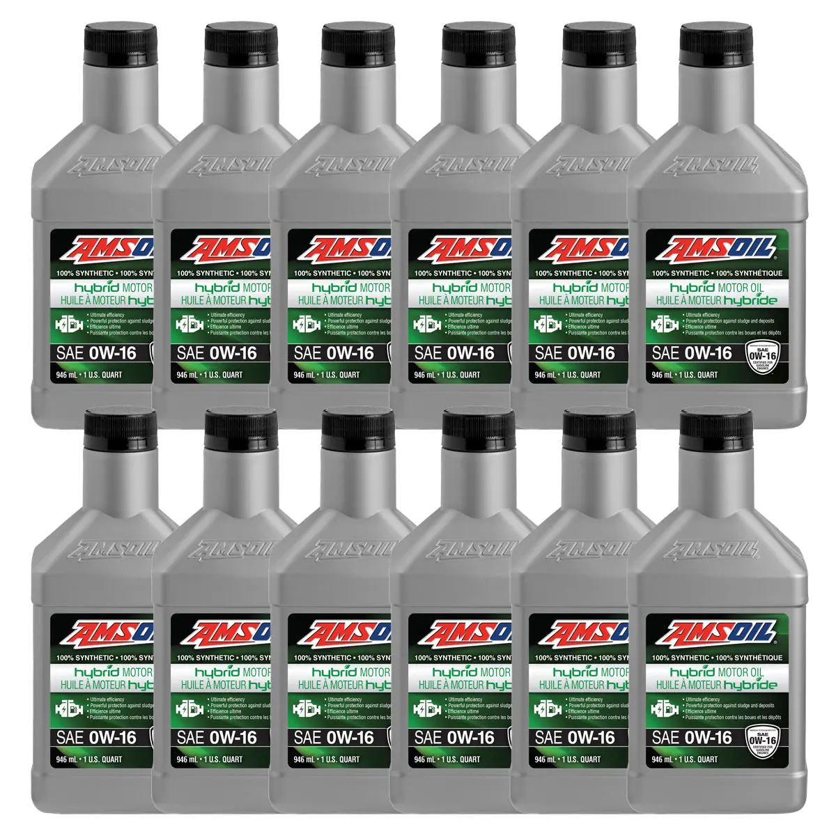 Amsoil 0W-16 100% Synthetic Hybrid Motor Oil Case Of 12 1