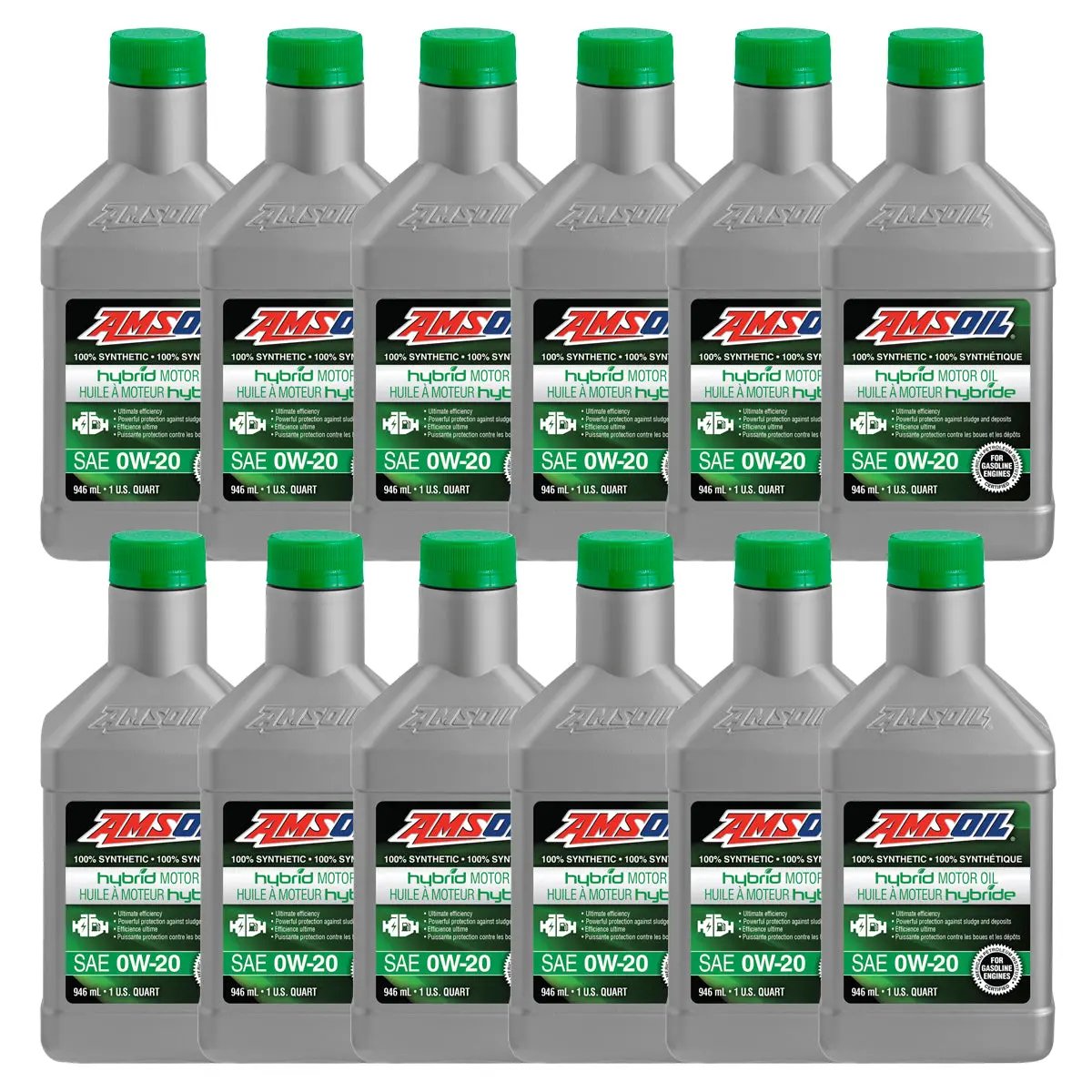 Amsoil 0W-20 100% Synthetic Hybrid Motor Oil Case Of 12 1