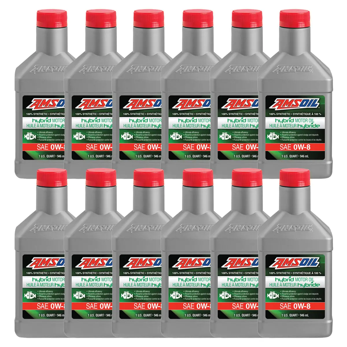Amsoil 0W-8 100% Synthetic Hybrid Motor Oil Case Of 12 1