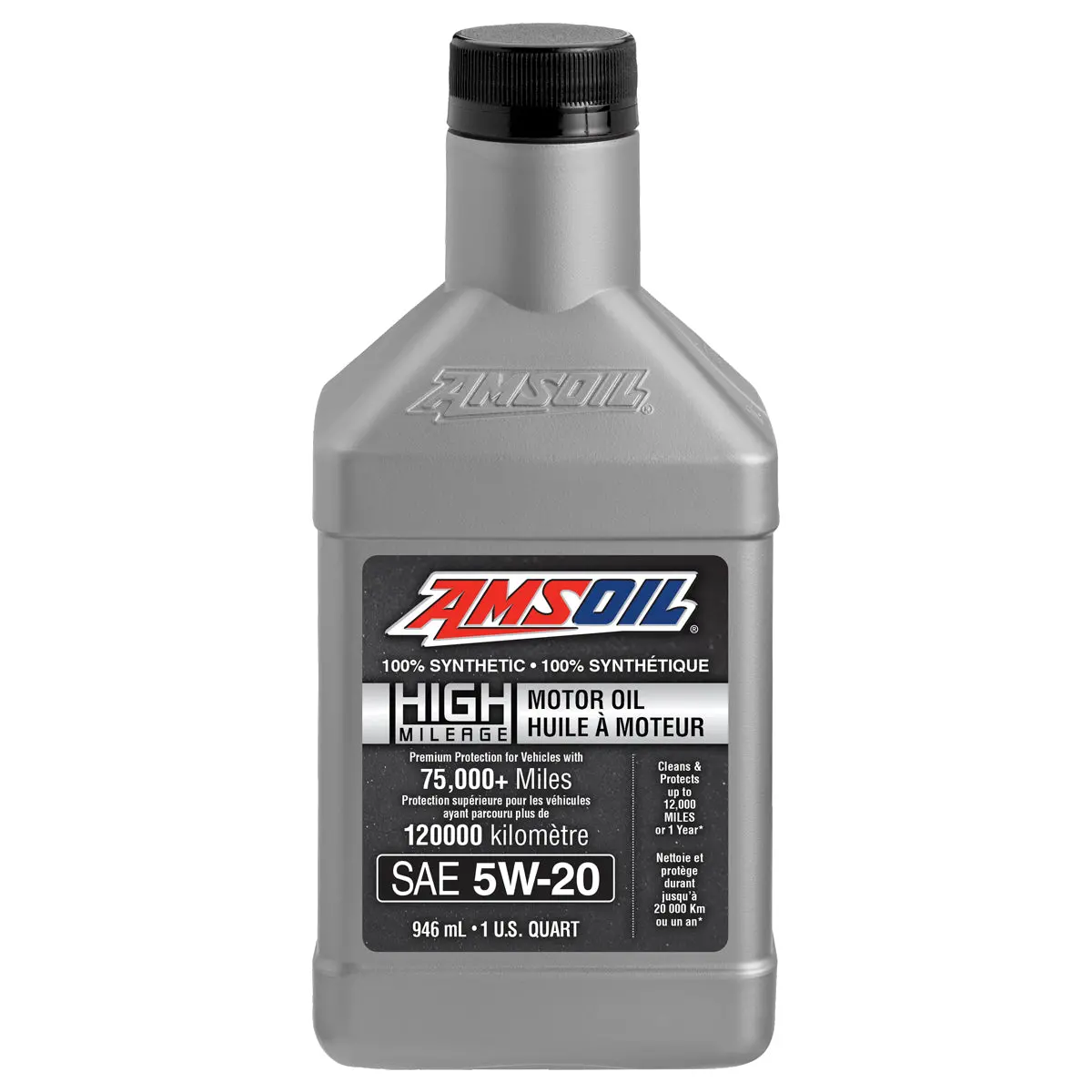 Amsoil 5W-20 100% Synthetic High-Mileage Motor Oil 946 Ml Bottle 1