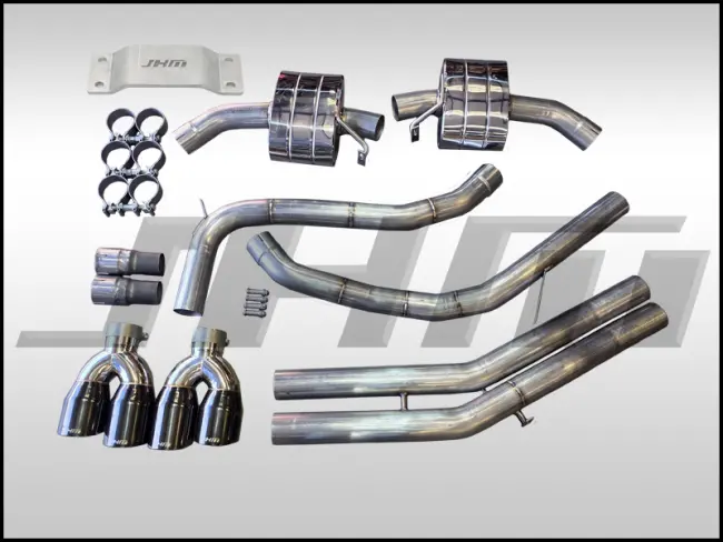 Exhaust - Jhm - 2.5" Performance Cat-Back - Titanium Black Tips For B9 S4-S5 3.0T (4-Door) 1