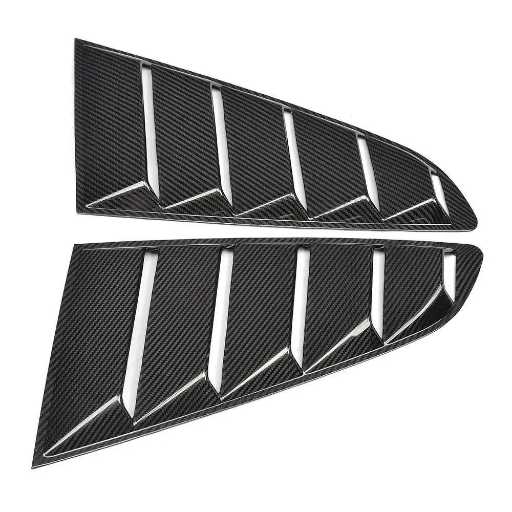 Carbon Fiber Rear Window Vents For Ford Mustang Gt Coupe 2-Door 15-17 2Pcs/Set 1