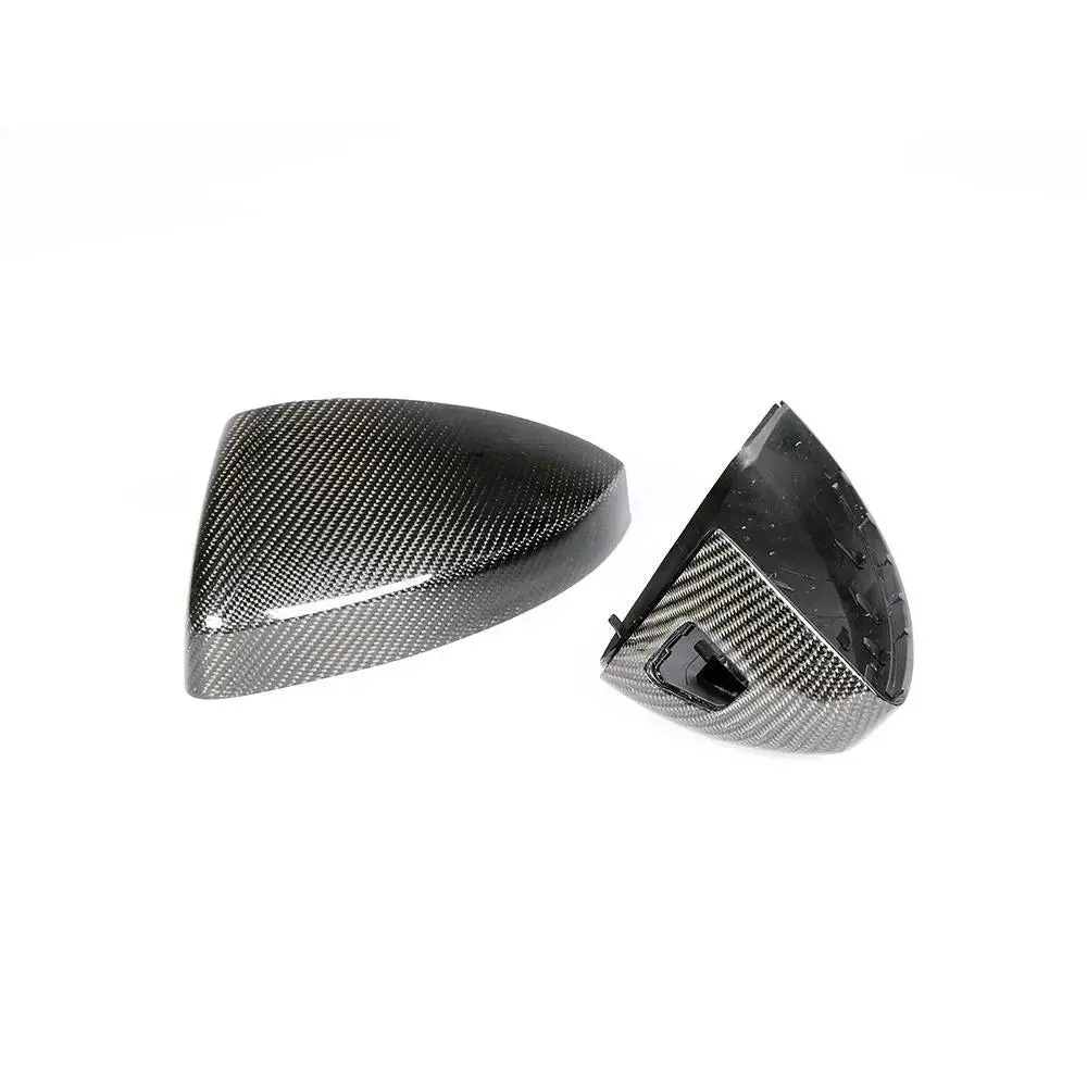 Carbon Fiber Mirror Covers For Audi Tt 8S Mk3 Tts Ttrs Tt Sline 2-Door 15-19 With Side Lane Assist Hole 1