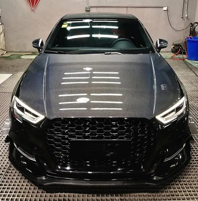 Carbon Fiber Front Lip V5 For Audi A3 S-Line S3 2015-19 1