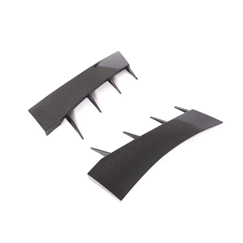 Dry Carbon Fiber Front Bumper Canards For Audi R8 2-Door 2016-2018 1