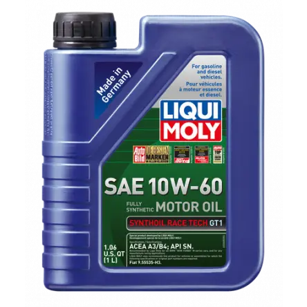 Liqui Moly 2068 Sae 10W-60 Synthoil Race Tech Gt1 1 Liter 1