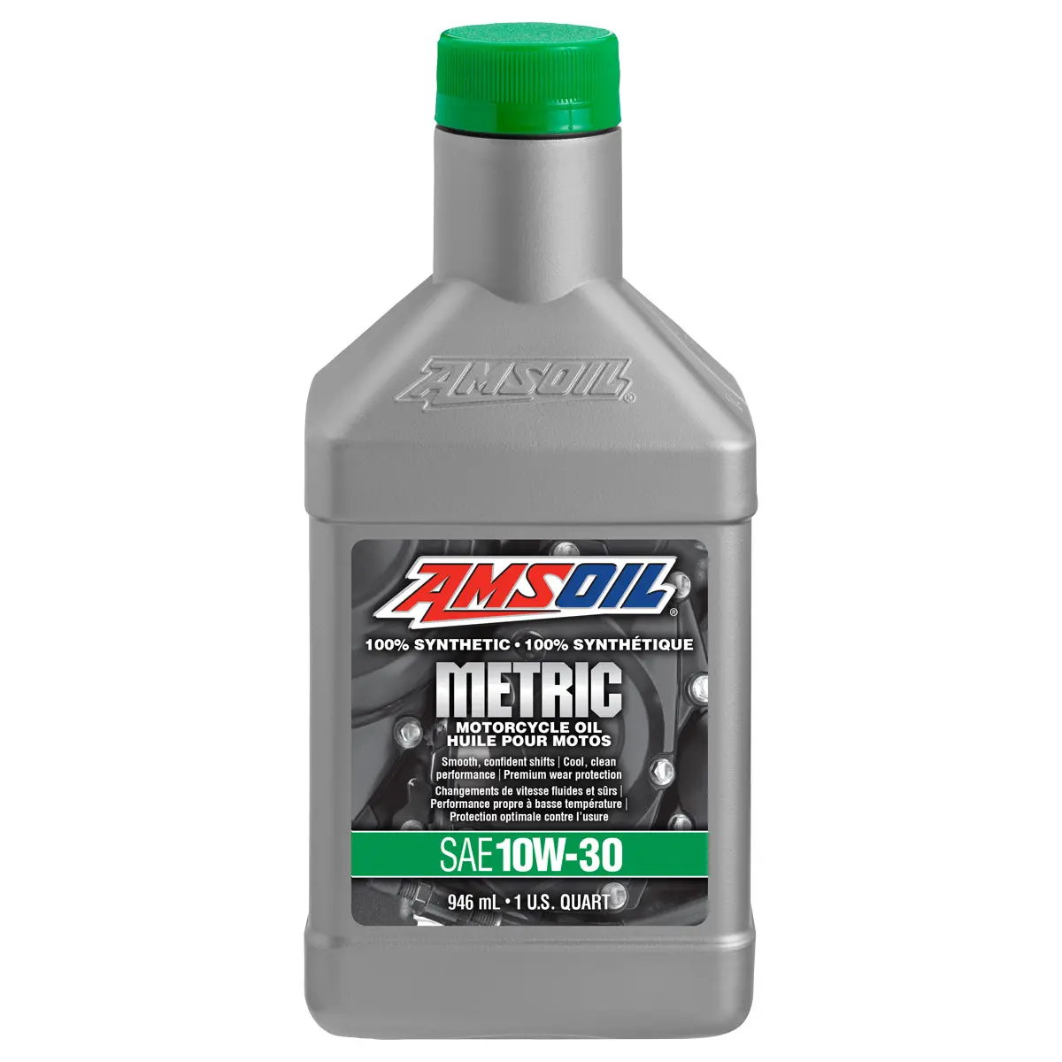 Amsoil 10W-30 100% Synthetic Metric Motorcycle Oil 946 Ml Bottle 1