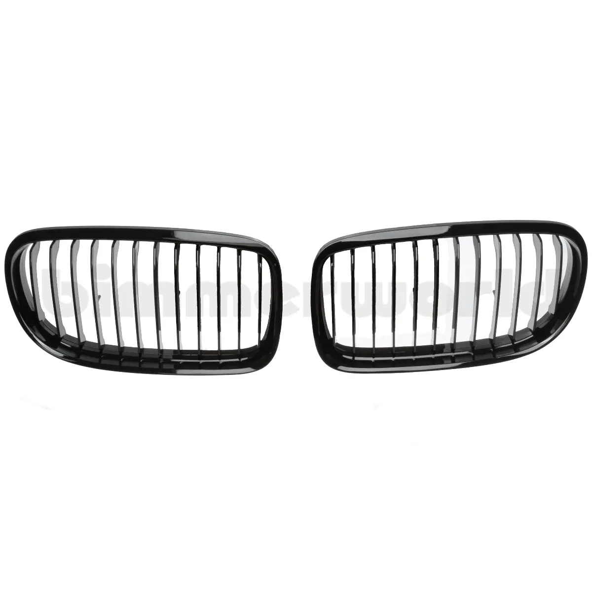 Gloss Black Front Grilles - E90 Sedan, E91 Wagon (Lci) 2009-2011 1
