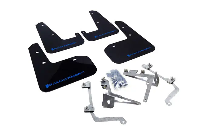 Rally Armor 11-14 Subaru Wrx/Sti (Sedan Only) Black Ur Mud Flap W/Blue Logo 1