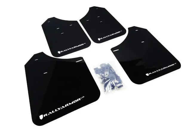 Rally Armor 02-07 Subaru Wrx/Sti/Rs/2.5I (Wagons Req. Mod.) Black Ur Mud Flap W/White Logo 1